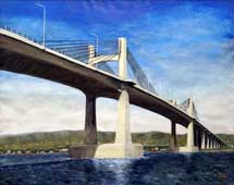 名越 仁彦 「マクタン橋(フィリッピン)」 (油彩, F100)